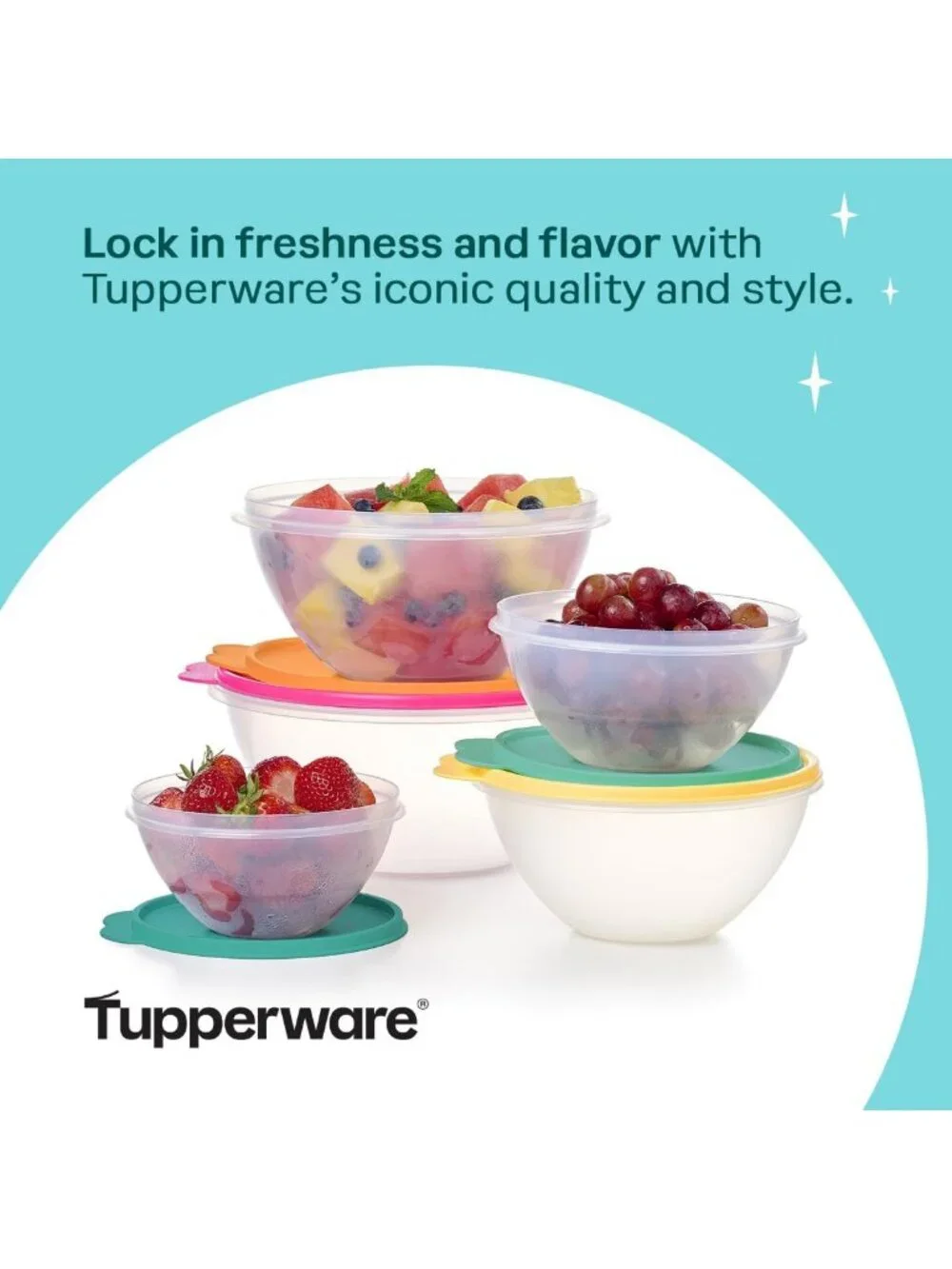 10-Piece Colorful Food Storage Bowl Set - BPA Free, Dishwasher Safe, Stackable